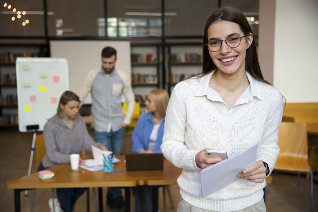 close up young business person doing internship