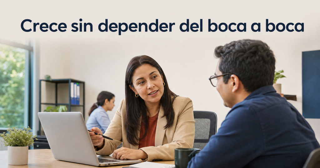 Reclutadora revisando perfiles de candidatos en una laptop en una oficina moderna de Centroamérica